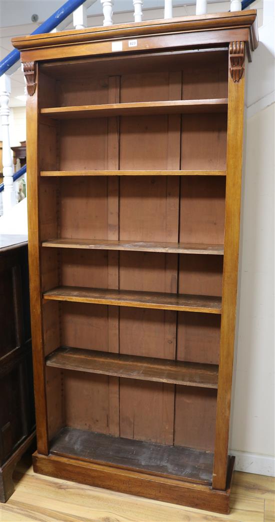 A Victorian mahogany open fronted bookcase W.95cm